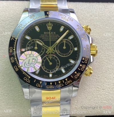 New! Swiss Grade Rolex Daytona Two Tone 904L A7750 Watch 40mm