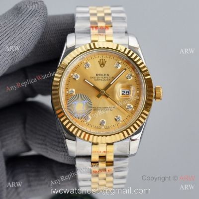 Swiss Quality Rolex Datejust ii Citizen 8215 Watch Two Tone Jubilee Diamond