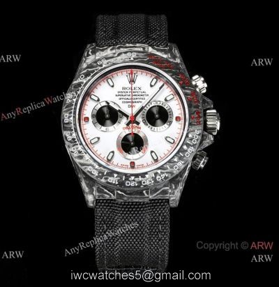 NEW! TW Factory Rolex DIW NTPT Carbon Daytona Watch White Dial 7750 Movement