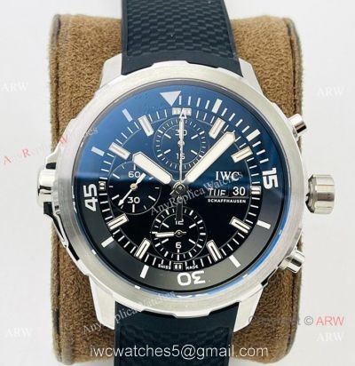 (IWS) IWC Aquatimer Chronograph Edition Expedition Copy Watch Black Dial 44mm