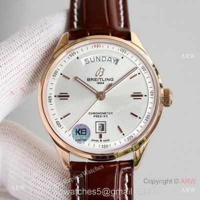 Swiss Copy Breitling Premier DayDate Automatic Watch Rose Gold 40mm