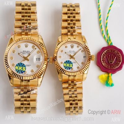Replica ROLEX Datejust All Gold 28mm/36mm Citizen 8215 Watch