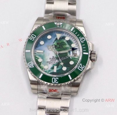 2021 New! Swiss Copy Rolex Blaken Submariner Hulk Watch 904l Stainless steel