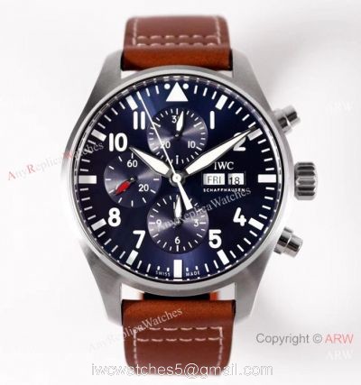 ZF Factory v2 IWC Pilots Chronograph 7750 Watch Bucherer Blue Dial 43mm