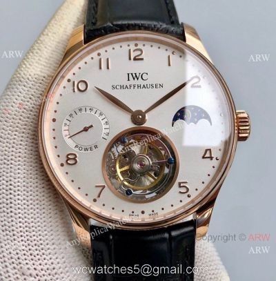Swiss Grade 1 IWC Portugieser Tourbillon Edition Copy Watch IWC Grand Complications Rose Gold 42mm
