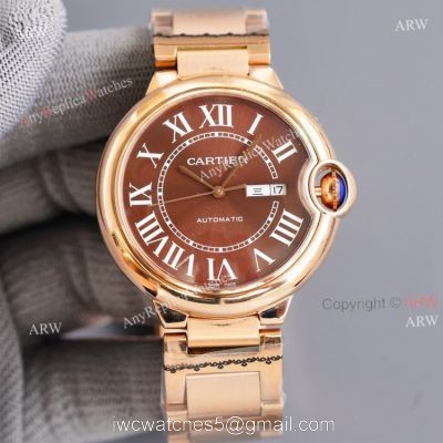 All Rose Gold Cartier Santos XL Automatic Replica Watch 42mm