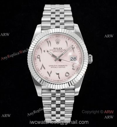 2022 New! Super Clone Rolex Datejust Pink Middle East Arabic Dial 3235 904l DIW Factory Watch 41mm