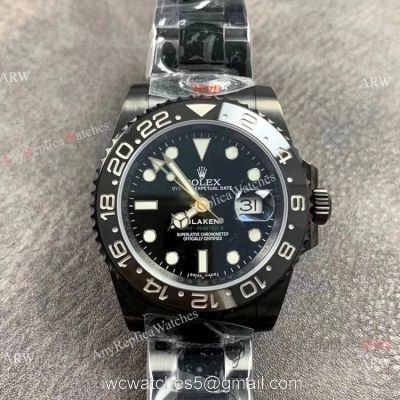 GS Factory Rolex GMT-Master II Blaken Swiss 2824 Watch Black Venom DLC case 40mm