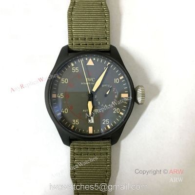 Best  Quality Replica IWC Big Pilots Spitfire Automatic Watch Military Green Dial
