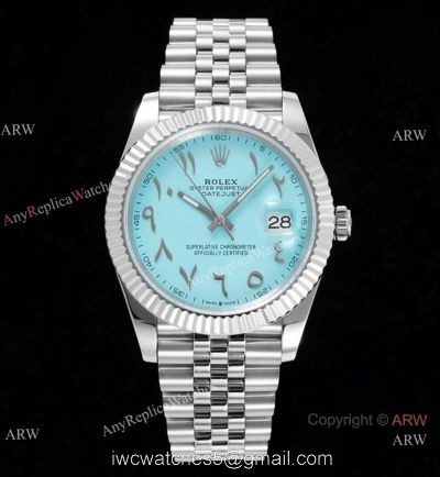 2022 New! Super Clone Rolex Datejust Middle East Edition 41mm Watch DIW Swiss 3235 904l Steel Baby Blue Dial