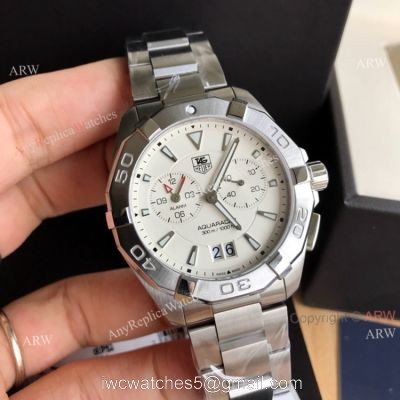 New White Face Tag Heuer Aquaracer 41mm Mens Watch WAY111Y.BA0928 replica watch