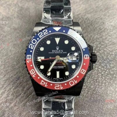 GS Factory Rolex Blaken GMT-Master II 40mm Black Venom Pepsi Ceramic Men Watch