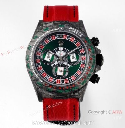 Super Clone Rolex Diw Daytona Noob Factory Red Nylon Strap Poker Dial Swiss 4130 Movement