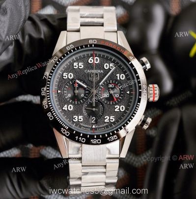 New Tag Heuer Carrera Porsche Chronograph Watch 44mm Heuer 02 Black Dial Replica