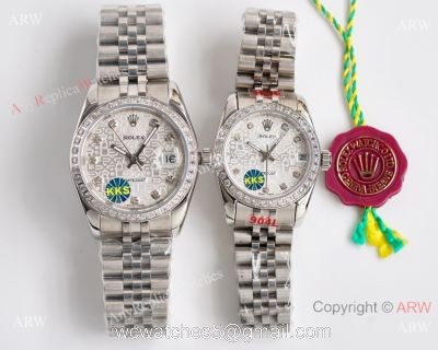 White face 28mm/36mm Replica Rolex Datejust Watch Citizen 8215 Movement