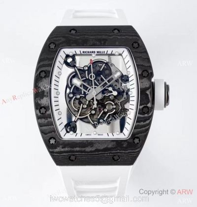 ZF Favtory Richard Mille RM055 Bubba Watson NTPT CarbonWhite Men Watch