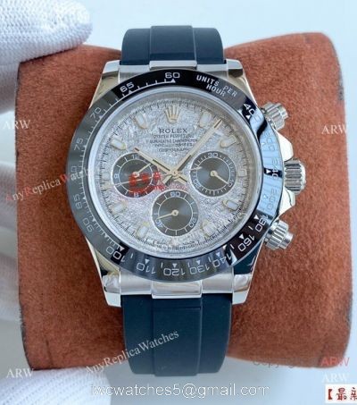 Swiss 7750 Rolex Daytona Replica Watch New Face Oysterflex Rubber Strap