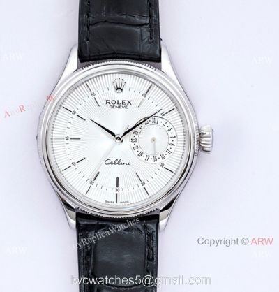 (EW) Swiss Grade Replica Rolex Cellini Date 39 White Dial Watch Men