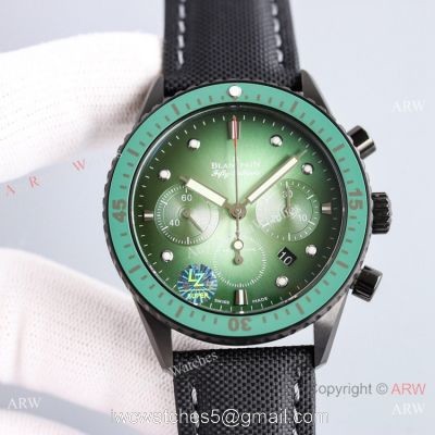 2021 New Swiss Blancpain Fifty Fathoms Flyback Chronograph 7750 Watch Black Case