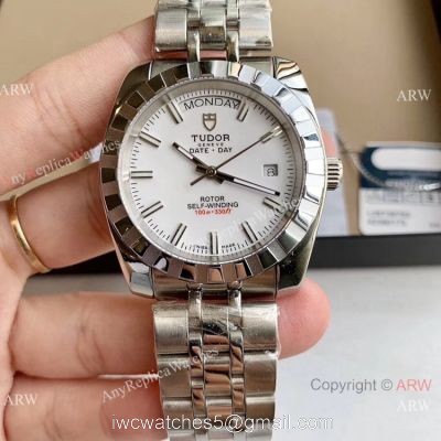 Copy TUDOR Glamour Date+Day Watch m56000 White Dial Watches