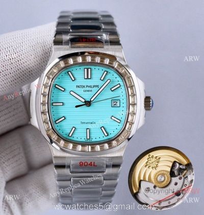 Swiss Quality Copy Patek Philippe Nautilus Baby Blue Citizen 8215 Watch New 5711