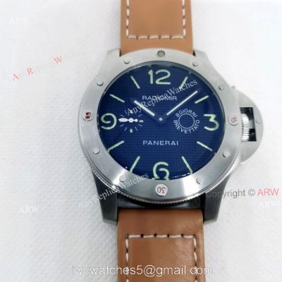 High Quality Replica Radiomir Panerai Egiziano 47mm NEW Black Lattice Dial Brown Leather Strap
