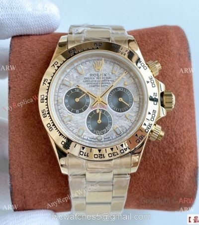 Swiss 7750 Rolex Daytona Watch New Face Yellow Gold 40mm