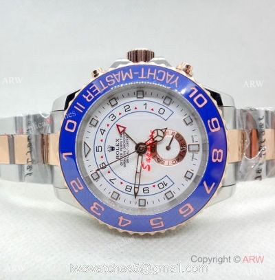 New Face  Rolex Yachtmaster II Two Tone Rose Gold Automatic Watch 44mm