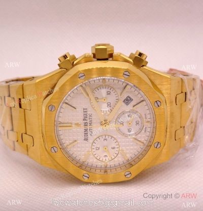 Pre-owned  Swiss Replica Audemars Piguet Royal Oak Swiss 7750 Yellow Gold Watch