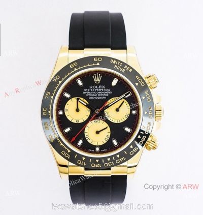 (EW) Swiss Rolex Daytona Newman Dial Yellow Gold Oysterflex Watch EW Factory 7750
