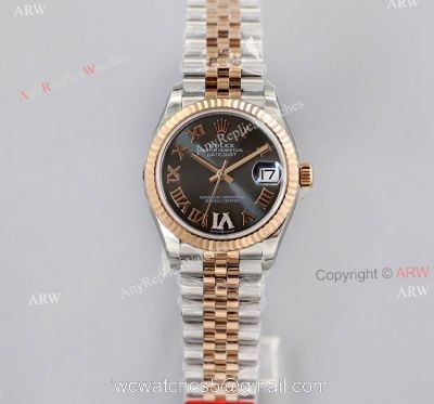 (EWF) 1:1 Super Clone Rolex Datejust Jubilee 31 Rhodium Roman Dial Automatic Watch