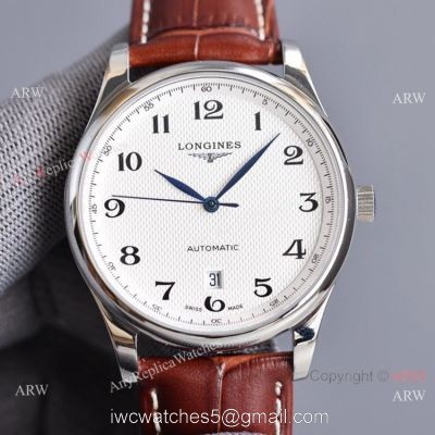 Swiss Quality Longines Master 40mm Leather Strap Arabic Numerals 8215 Movement