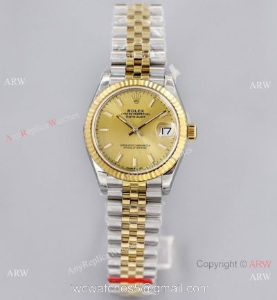 (EW)Swiss Grade Rolex 31-Datejust Jubilee Watch Champagne Dial