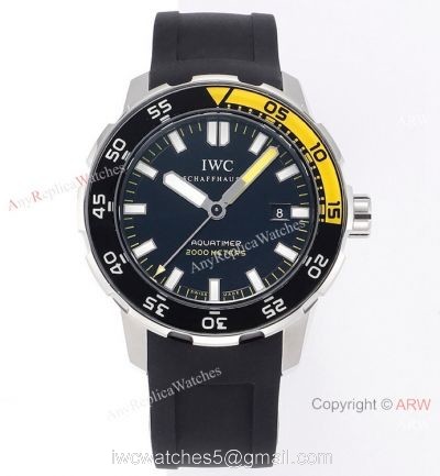 JVS Factory IWC Aquatimer Automatic 2000m Swiss Watch Yellow Bezel  2022 New!