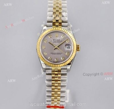 (EWF) 1:1 Superclone 2-Tone Rolex Datejust 31 Jubilee Diamond Dial Watch