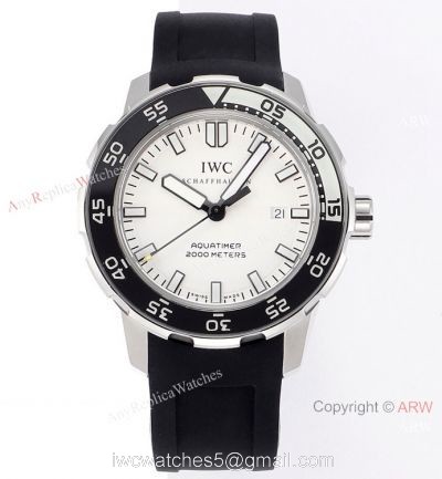 JVS Factory IWC Aquatimer Automatic 2000m White Bezel Rubber Watch  2022 New!