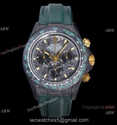 NEW! TW Factory Rolex diw Daytona 40 Watch NTPT Carbon 7750 Chronograph Military Green Strap