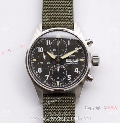 ZF Factory IWC Pilots Watch 7750 Chronograph Spitfire Stainless Steel