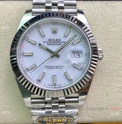 NEW Clean Factory Rolex Datejust II 41 White Dial Jubilee Watch 904L Stainless Steel 3235 Movement