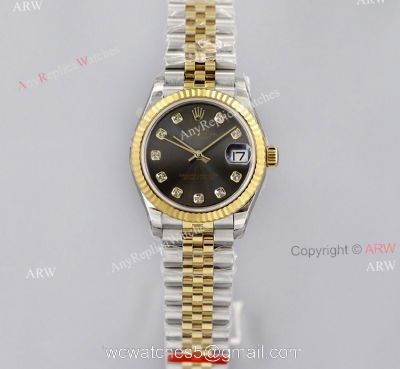 (EWF) New Datejust Rolex With Jubilee Bracelet Grey Diamond Face Swiss Clone Watches
