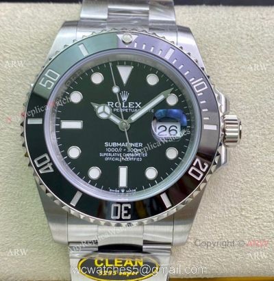 1:1 Best Edition Clean Factory Rolex Submariner Black Dial Swiss 3235 904L Steel Watch New 41mm