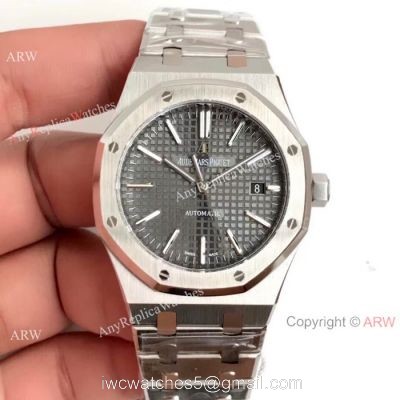 Fake Audemars Piguet Royal Oak 41mm Watch Stainless Steel Gray Rhodium Dial
