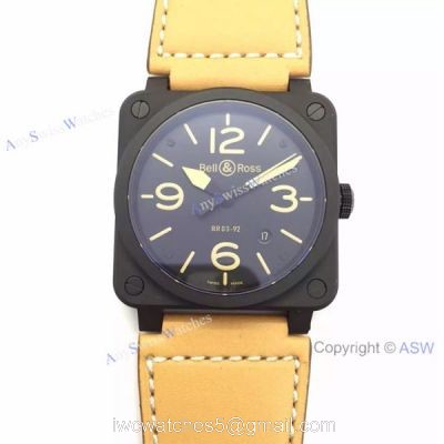 Swiss Replica Bell  Ross BR 03-92 Watch brown leather