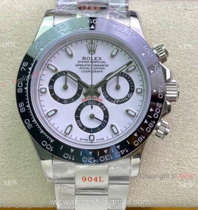 Swiss Copy Rolex Daytona A7750 Chronograph Watch Panda Dial Stainless Steel Case