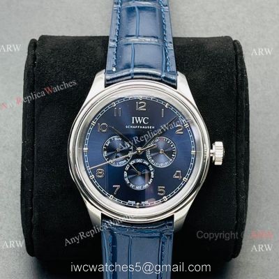 IWS Factory V2 IWC Portuguese Perpetual Calendar Watch Blue Moonphase Dial 40mm