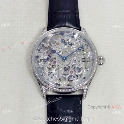 2022 New IWC Portuguese FA Jones Edition Skeleton Watch with Diamonds