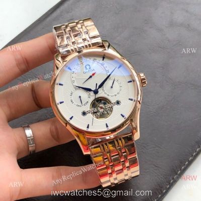 Best Quality Omega Tourbillon Rose Gold Watch Men Size