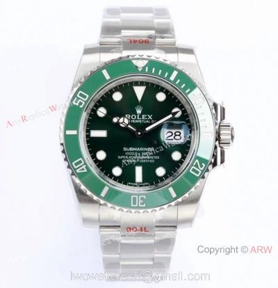 Rolex Submariner Hulk EW Factory v2 Version 904L Stainless Steel Green Watch 40mm