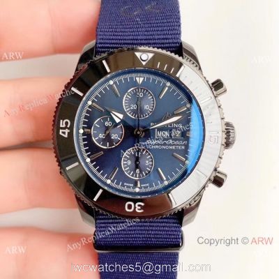 Swiss Replica Breitling Superocean Heritage II 44mm Watch Ceramic Bezel Nato Strap