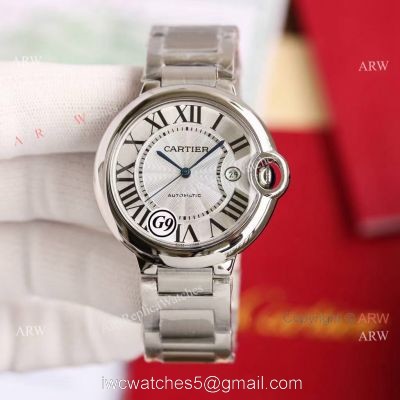 Replica Cartier Balloon Blue 316L SS Strap White Dial G9 Watch For Man Or Lady